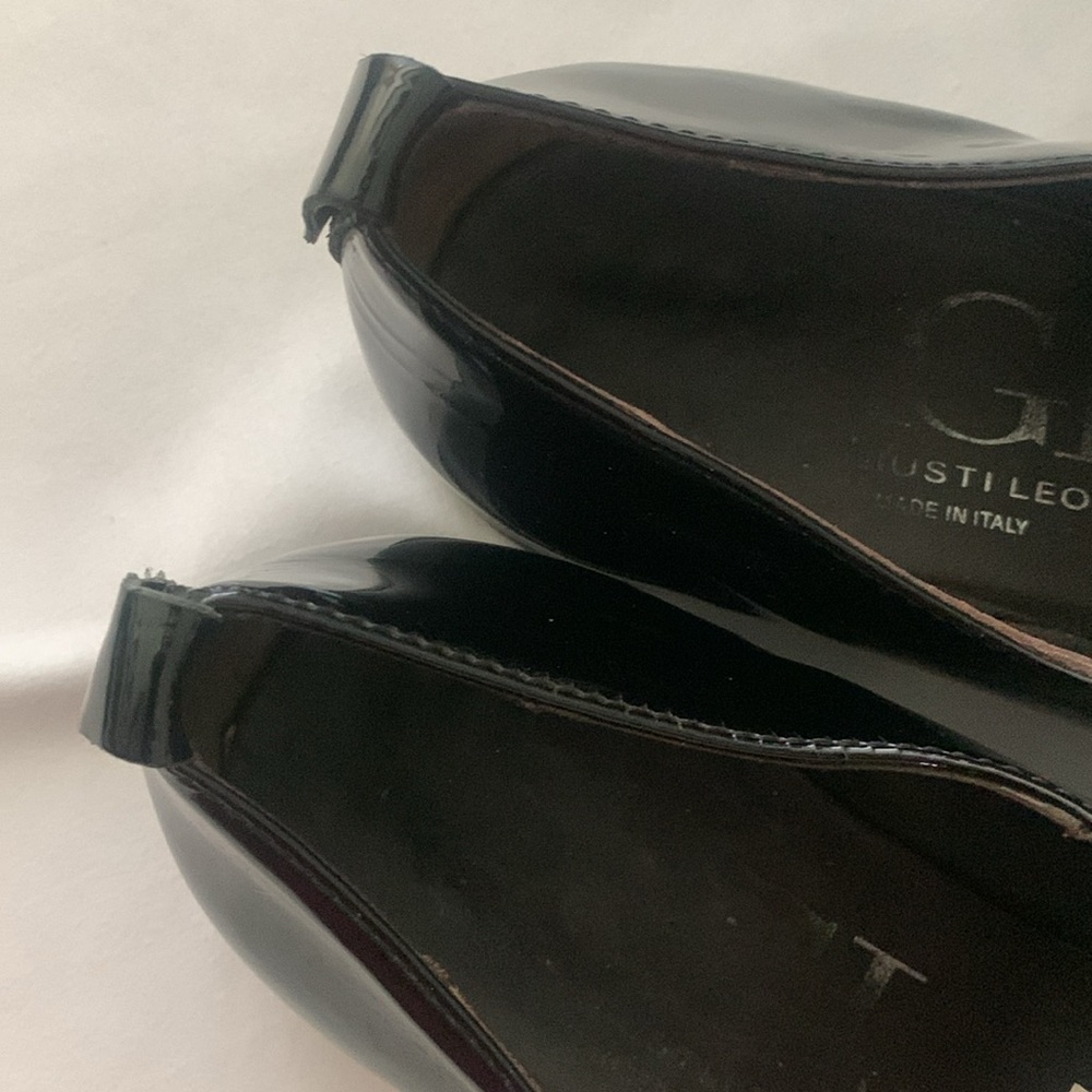 AGL Shiny Patent Leather Lace Up Oxfords Loafers - Picture 7 of 13